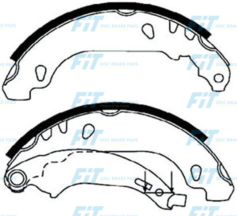 set of 4 Ferodo FSB596R Brake Shoe Set